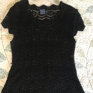 Crochet Black Medium top